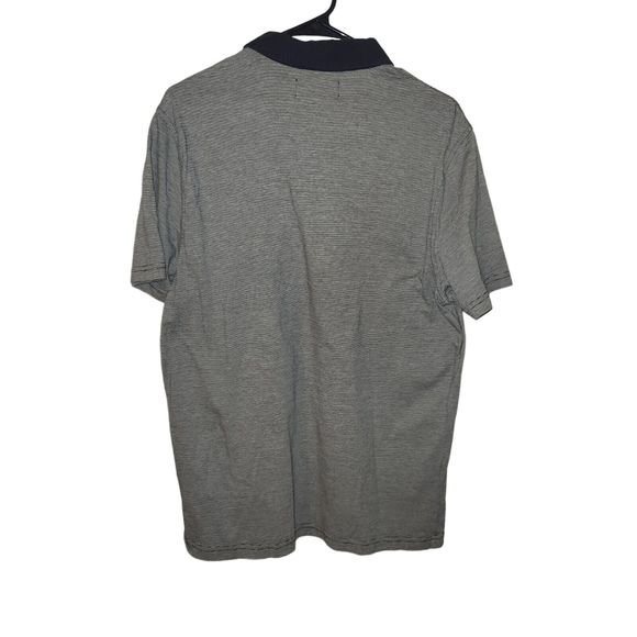 Penguin Munsingwear Polo Navy Blue Striped Short Sleeve Collared‎ Men's Size L - Picture 2 of 3